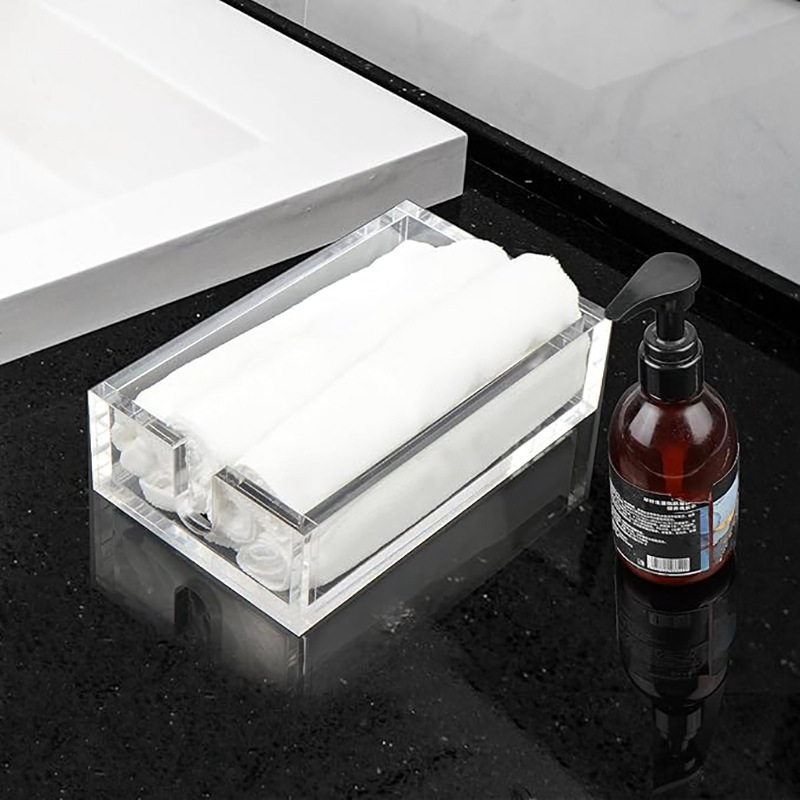 酒店專用透明亞克力餐巾盒定做